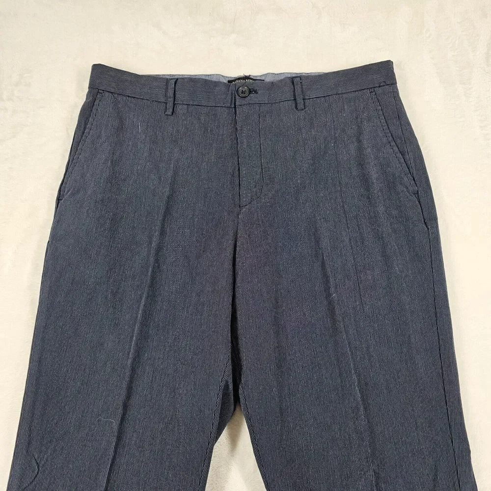 Banana Republic Aiden Chino Pants Slim Flat Stretch Office Work‎ Navy Mens 36x30